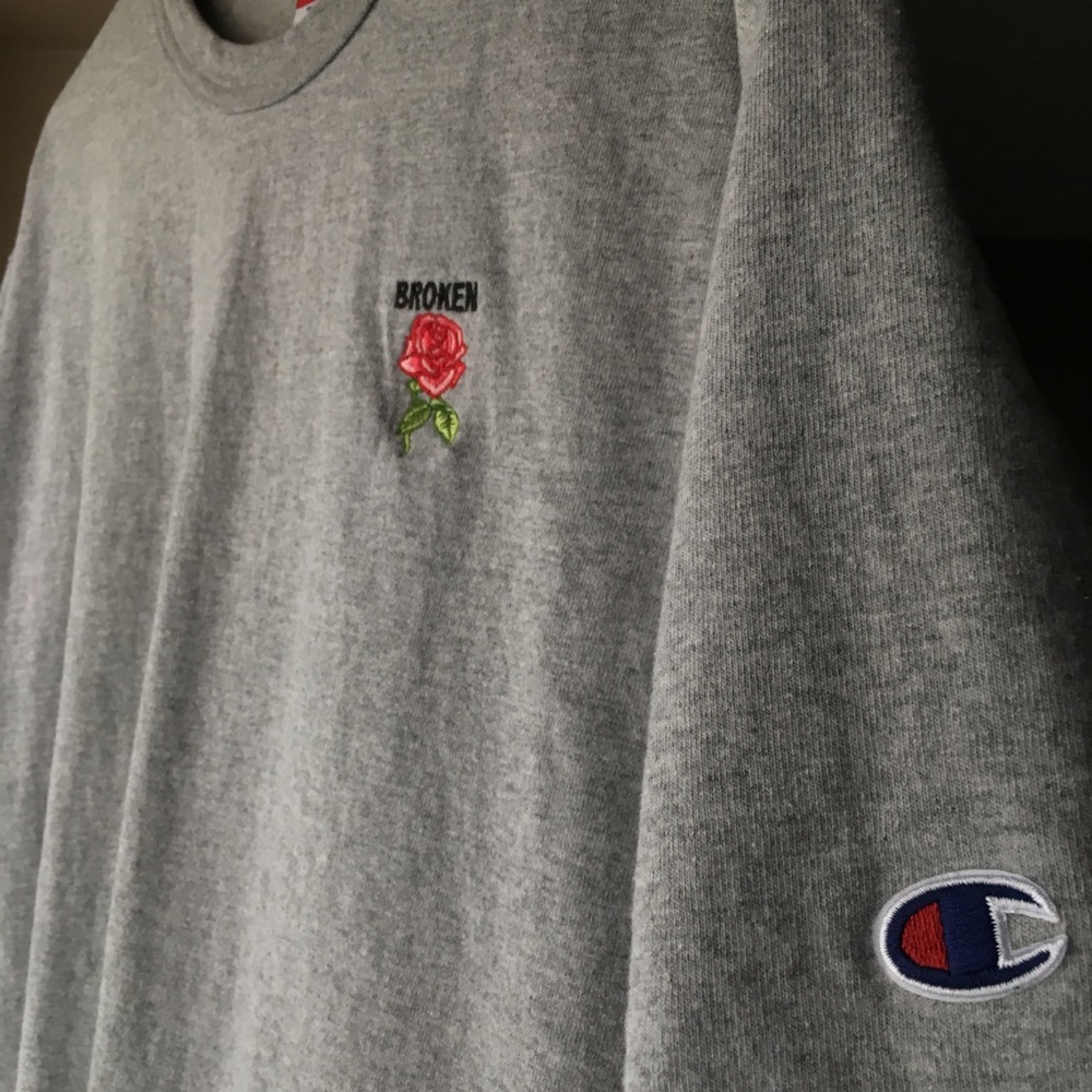 Gray Champion Rose T shirt